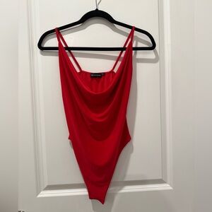 Pretty Little Thing Size 6 Red Bodysuit - Only Worn Once